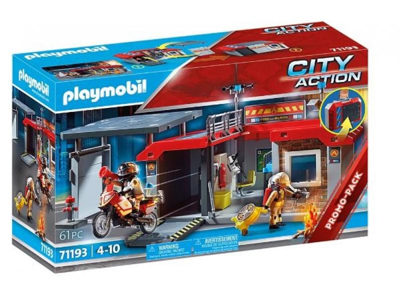 Playmobil City Action Caserne De Pompiers Transportable 71193 3699