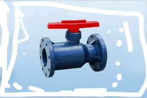 Plastic flange ball valve