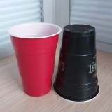 14oz 425ml PS Dual Color Red Solo Beer Pong Cup with Logo