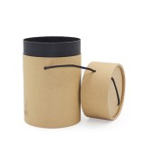 Luxury Kraft Paper with Lid Round Cylinder Food Tube Packaging