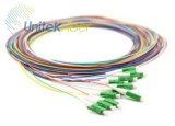 LC 12 Colorful Bulk Pigtails Single Mode Multi Mode Corning Fiber