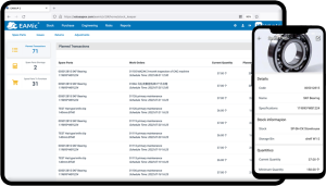 Specific functions and functions of the spare parts management system