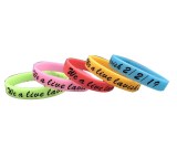 Customize Colored Silicone Rubber Bracelets Wristbands in Bulk