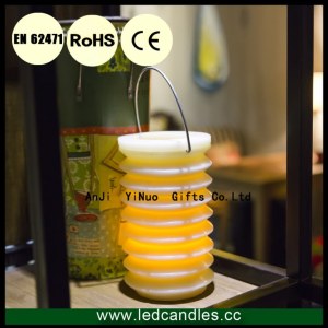 LED lantern candle like basket, flickering candles