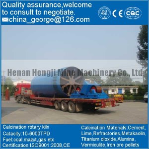 Large capacity hot sale dry process cement rotary kiln sold to Ahal Province