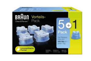 Pack 5+1 de cartouches nettoyantes Braun Clean & Renew CCR