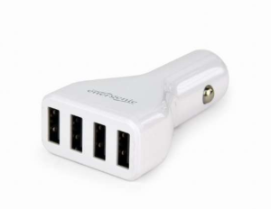 EnerGenie Chargeur de voiture USB 4 ports, 4,8 A - EG-U4C4A-CAR-01