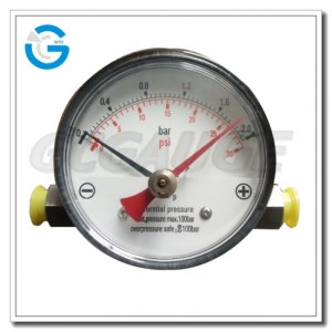 80mm Black Steel Case Set Pointer Differential Pressure Gauges