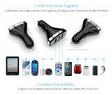 3.1A 3 USB Cellphone Mini Car Charger For iPhone 6