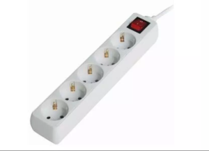 Gembird Surge Protector 5x - 5 sortie(s) CA - Blanc - CE - GS - 4500 V - 13500 A SPG4...