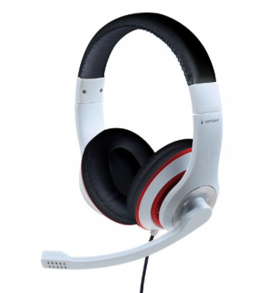 Gembird Casque audio avec micro - Blanc - MHS-03-WTRDBK