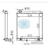 HIGH PERFORMANCE TRUCK RADIATOR FOR MITSUBISHI CANTER 5.2D 4M51 02- AT OEM: