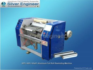 Aluminium rewinding machine