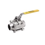 GKV-133 Ball Valve, 3 Piece, Full Port, Butt Welded, With Lever Handle