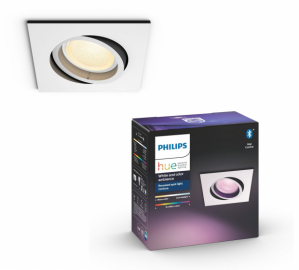 Philips Hue - Encastré Centura Carré - Aluminium - Ambiance Blanc & Couleur