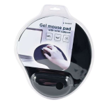 Gembird Tapis souris type gel avec support poignée, Noir - MP-GEL-BK