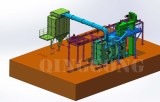 OVERHEAD RAIL SHOT BLASTING MACHINE