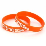 Personalised Orange Rubber Silicone Wristbands/Bracelets Bulk