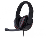 Gembird Casque de jeu avec contrôle du volume, noir brillant - GHS-402 (Noir)