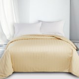 High Quality White 100% Combed Cotton Hotel Customized Stripe Duvet Cover