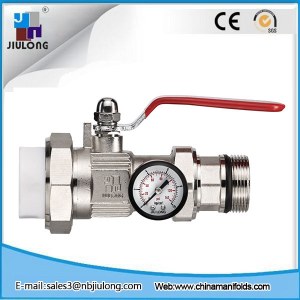 Ball Vavle With Pressure Gauge