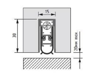 Automatic drop down seal SN 15x30