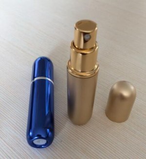 Aluminum perfume bottle, refillable spray atomizer bottle