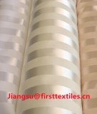 Bridal satin, stripe jacquard satin, polyester satin fabric