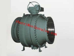 Cast trunnion ball valve