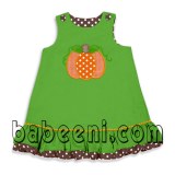 Orange pumpkin A-line dress