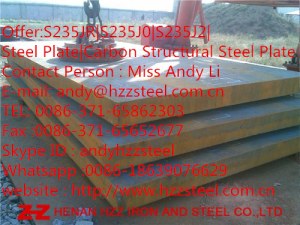 Offer:S235JR|S235J0|S235J2|Steel Plate|Carbon Structural Steel Plate