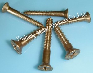 Silicon bronze wood screw