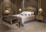 Italian leather bed Latest Wooden Furniture Designs Antique Carved Bed room bed furnitu...