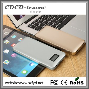 9000mAh with LCD screen ultra thin portable charger