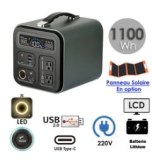 Générateur électrique portable / Station d'énergie Lithium - Série FJ - 1100Wh - 19 x...