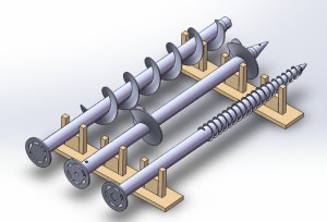 In stock ground screw for construction