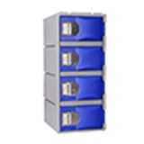 Heavy Duty Plastic Locker T-H385L/4: HD, Strong HDPE, 4 or 8 Doors