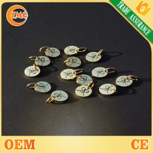 China factory directly wholesale custom silver metal jewelry tags material: stainless steel, bras...