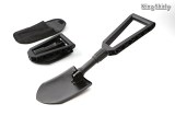 Large grip tri-folding shovel