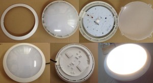 IP65 15W Surface Mounted Ceiling Lamp, Emergency light, Microwave sensor