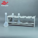 PVFE material storage bracket for laboratory volumetric flasks.