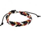 Bracelet multi cordelettes en tissus