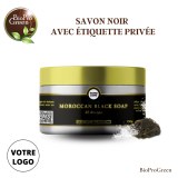 Savon noir avec étiquette privée