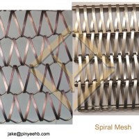 Curtain wall mesh facade balance woven spiral mesh