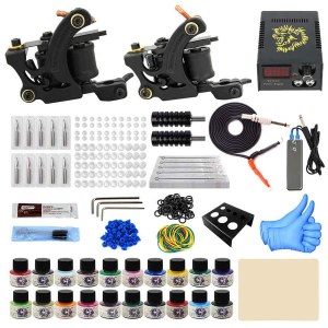 2 Black Tattoo Machine Kit