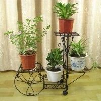 Flower pot rack holder metal stand